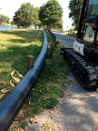 Tuyau de la conduite d'eau sous le plan d'eau de Courtille 2016
